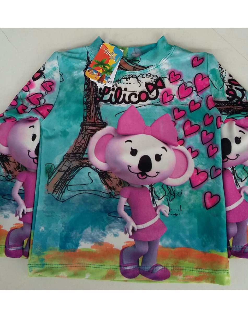 Blusa Proteção UV Infantil Feminina 