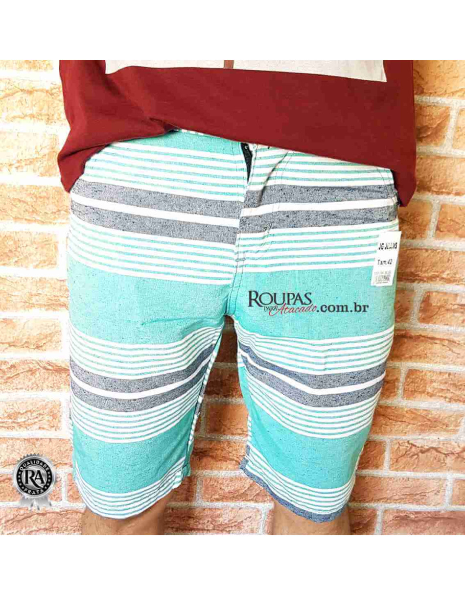 Bermuda masculina Listrada Adulta