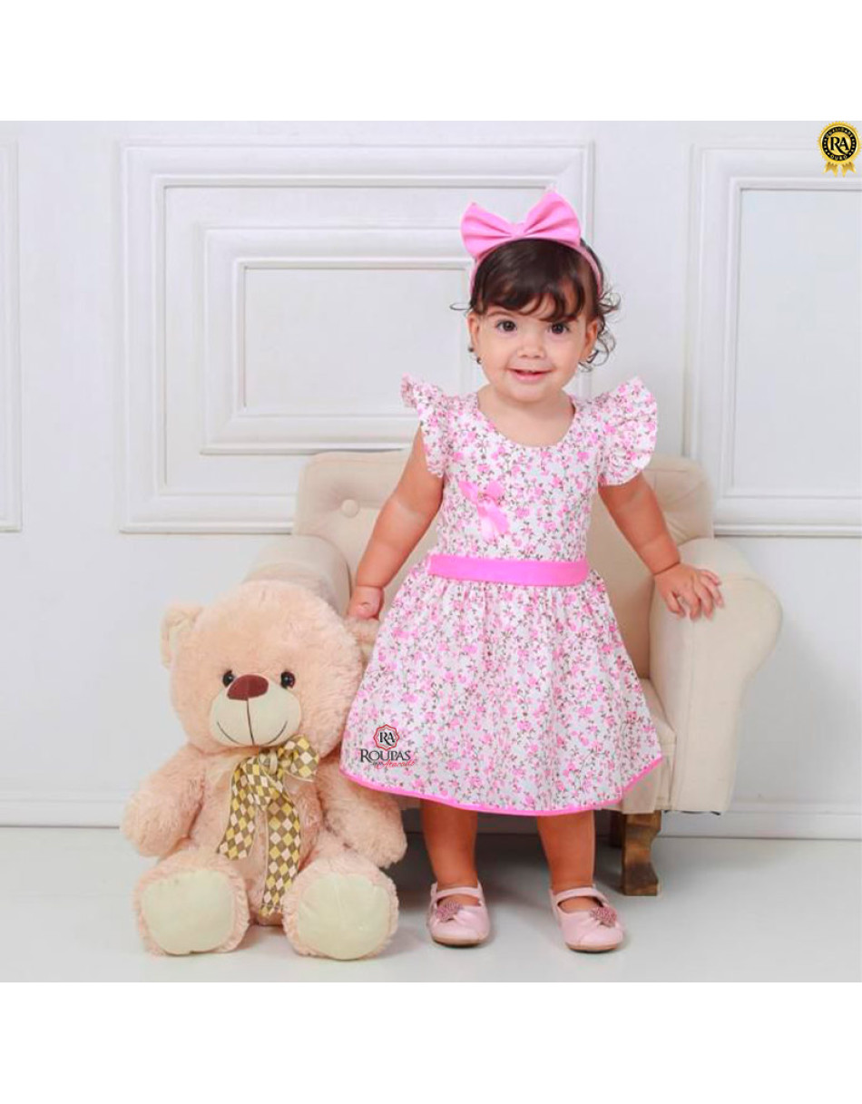 Vestido Bebê Bebella Em Tricoline