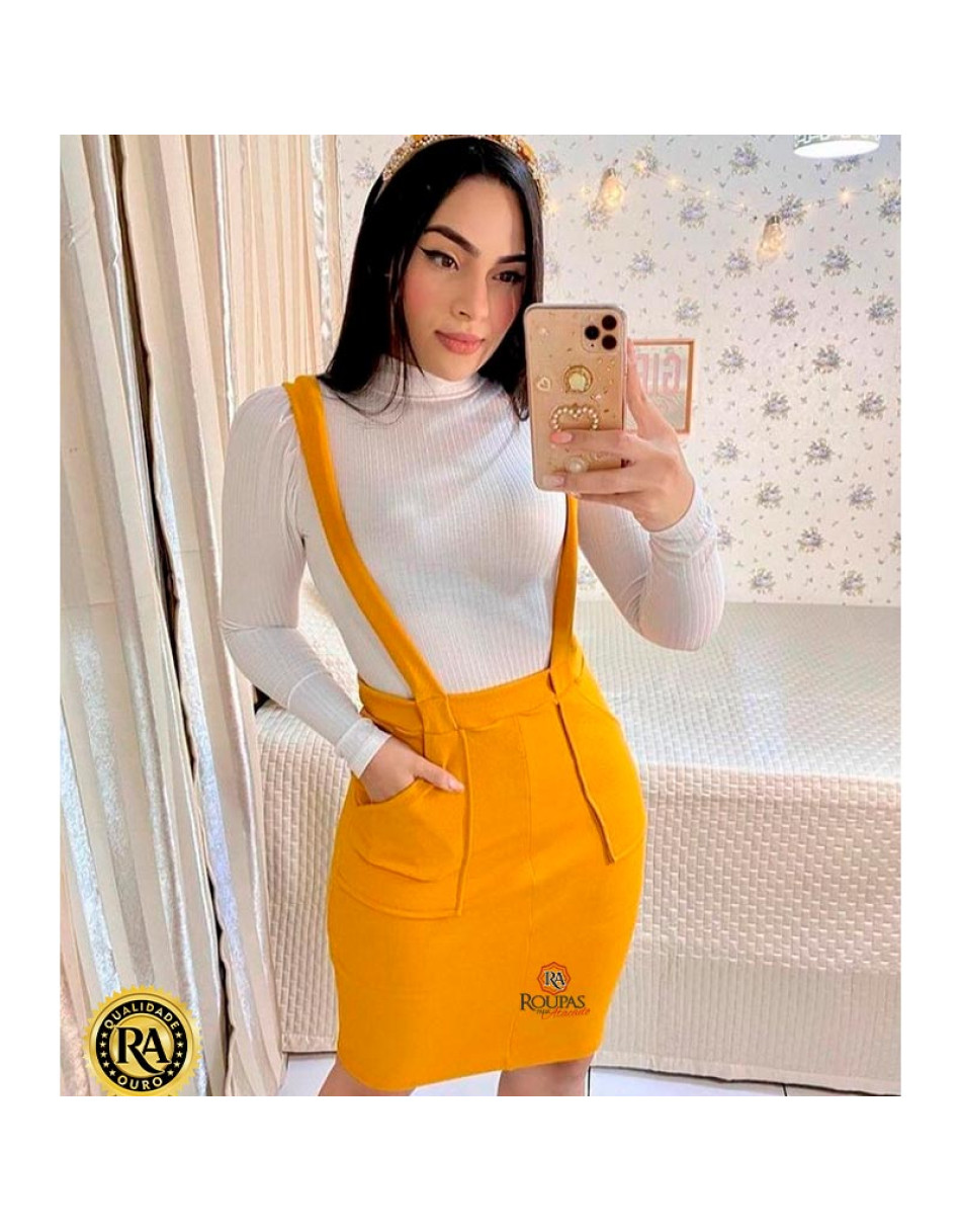 Salopete Feminina Em Malha Crepe