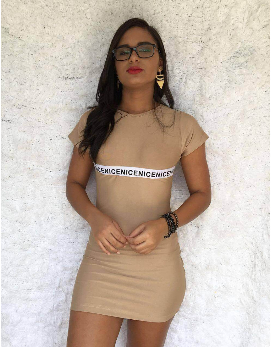 Vestido Curto em Suplex Liso 