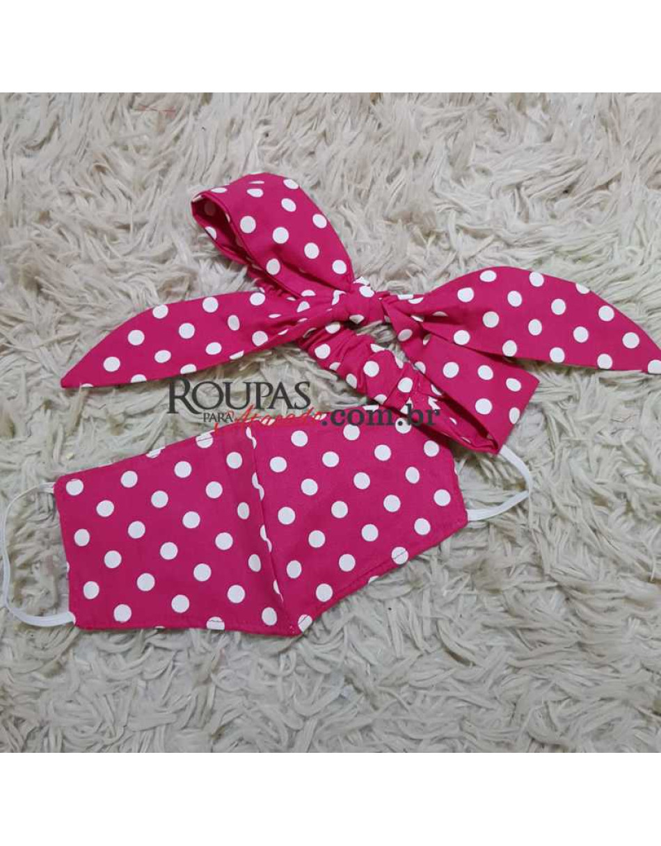 Kit Máscara e Turbante Infantil 