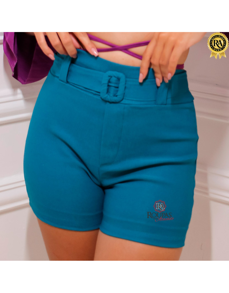 Short Feminino Bengaline Com Cinto