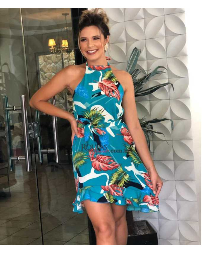 Vestido De Viscose Curto