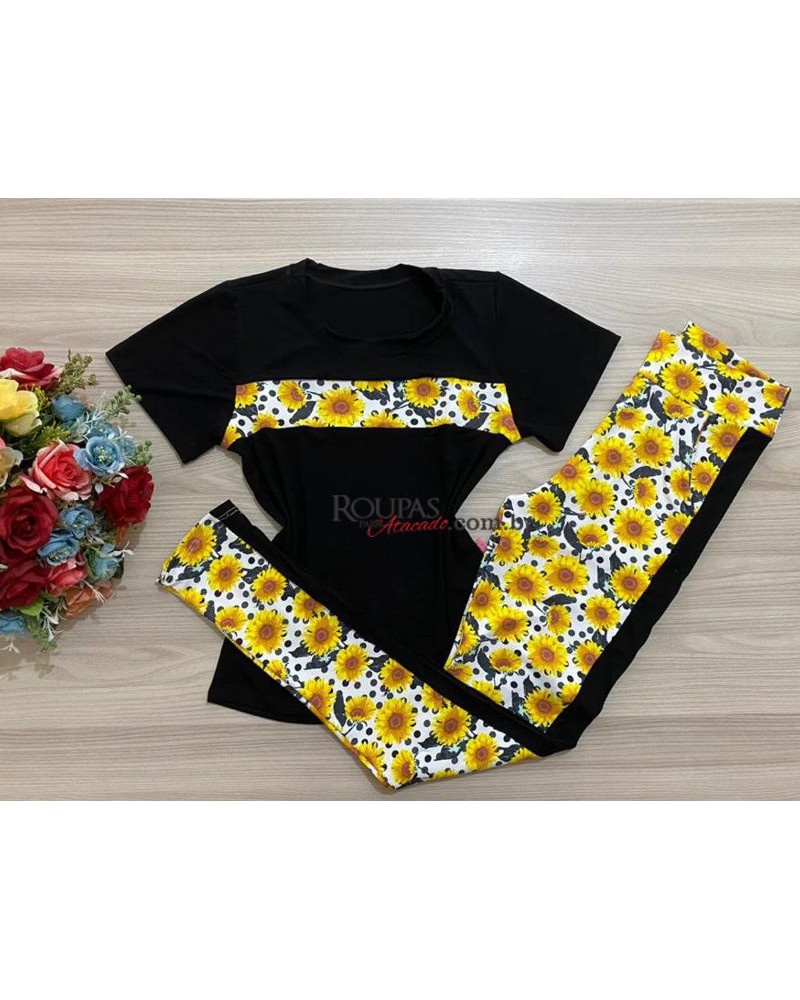 Conjunto Blusa E Calça Feminino
