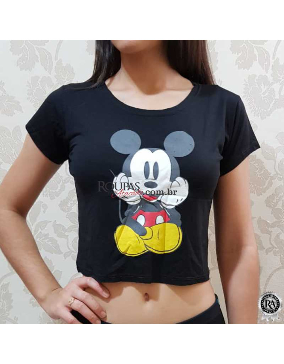 Blusa Cropped Fitness Estampada