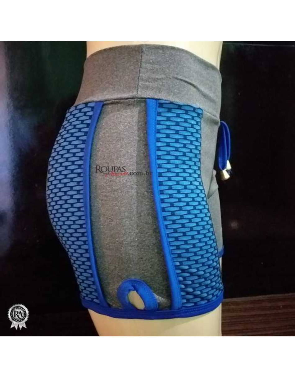 Short Fitness Em Suplex mescla Detalhes