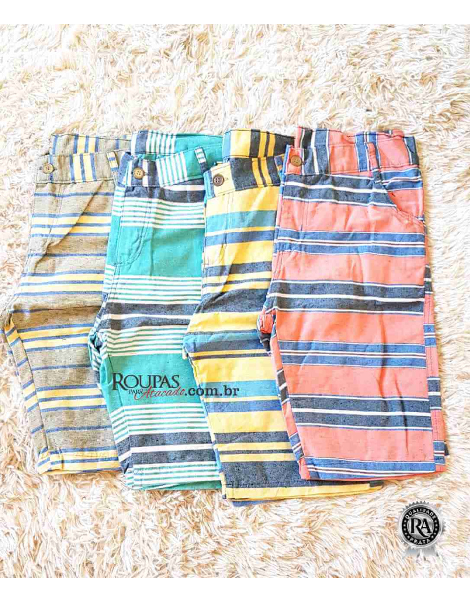 Bermuda masculina Listrada Adulta