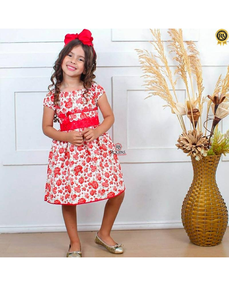 Vestido Infantil Tricoline Bebella