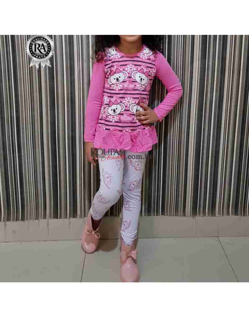 Conjunto Blusa e Calça Legging Infantil 