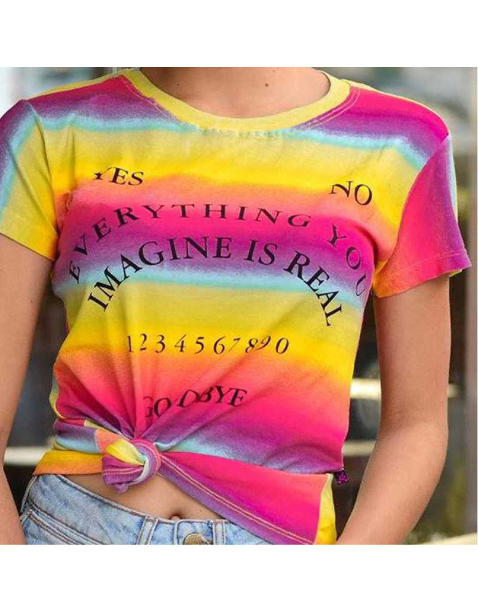 Blusa com estampas Tie Dye