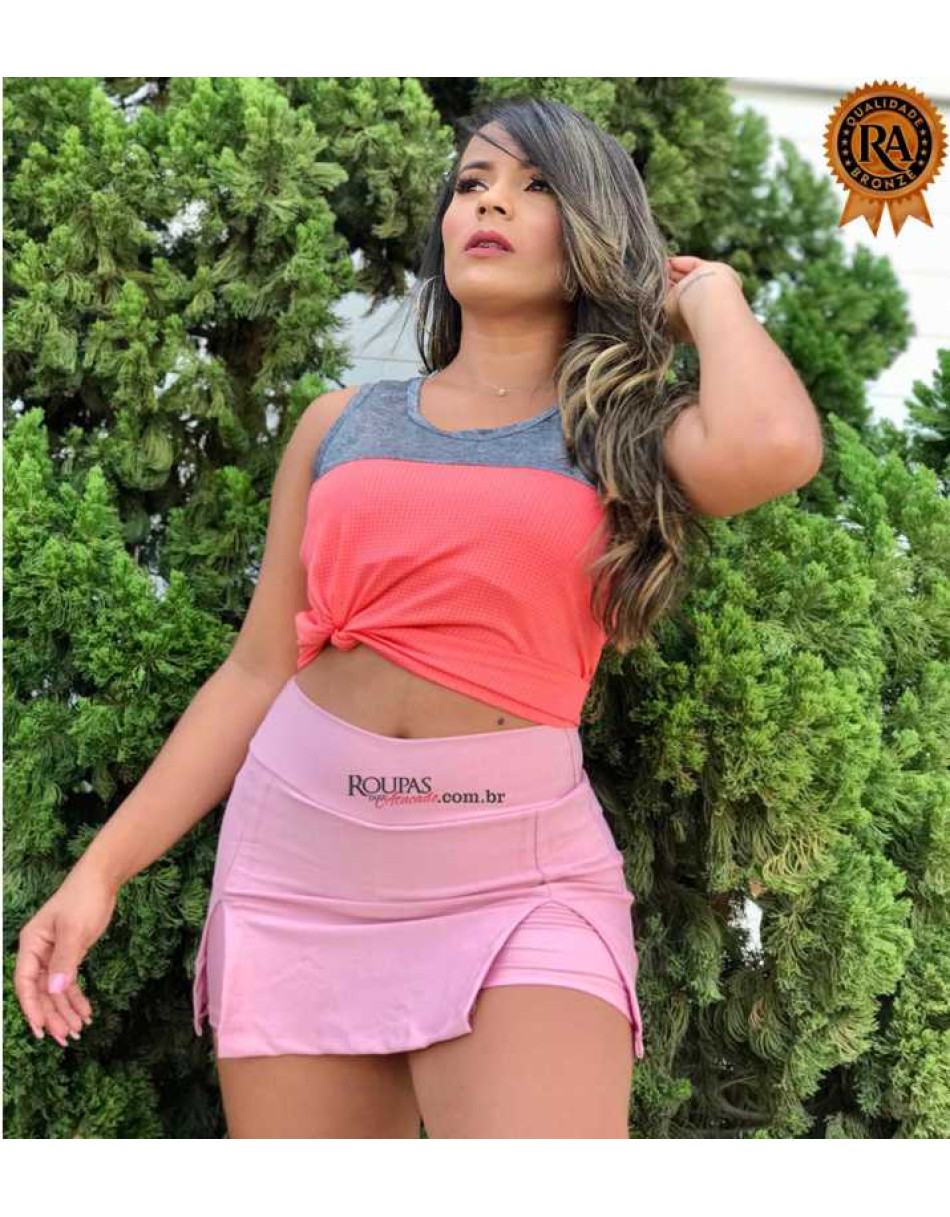 SHORT SAIA FITNESS FEMININO CORTE A LASER