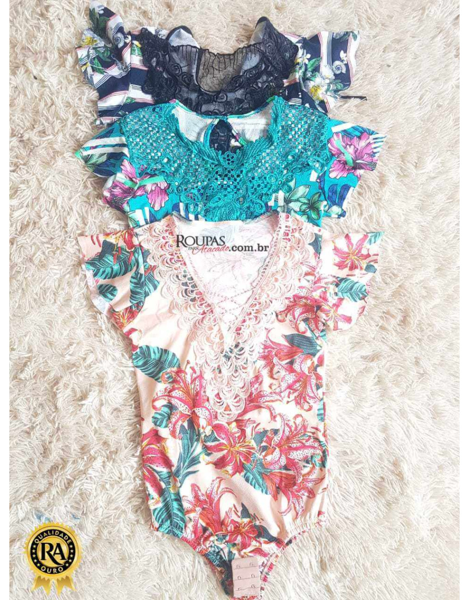 Body Feminino de Renda Guipir