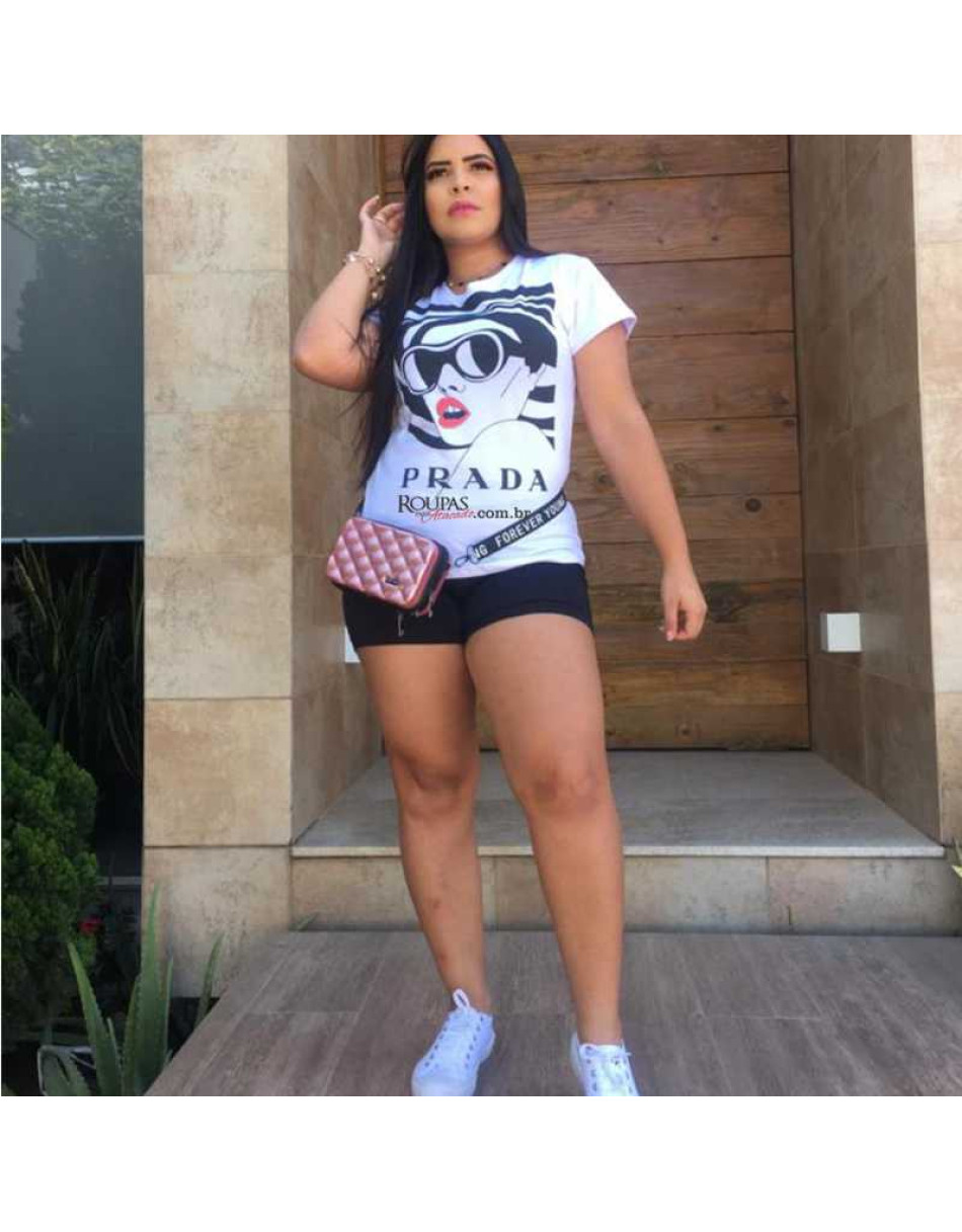 Blusas Tshirts Em Algodão