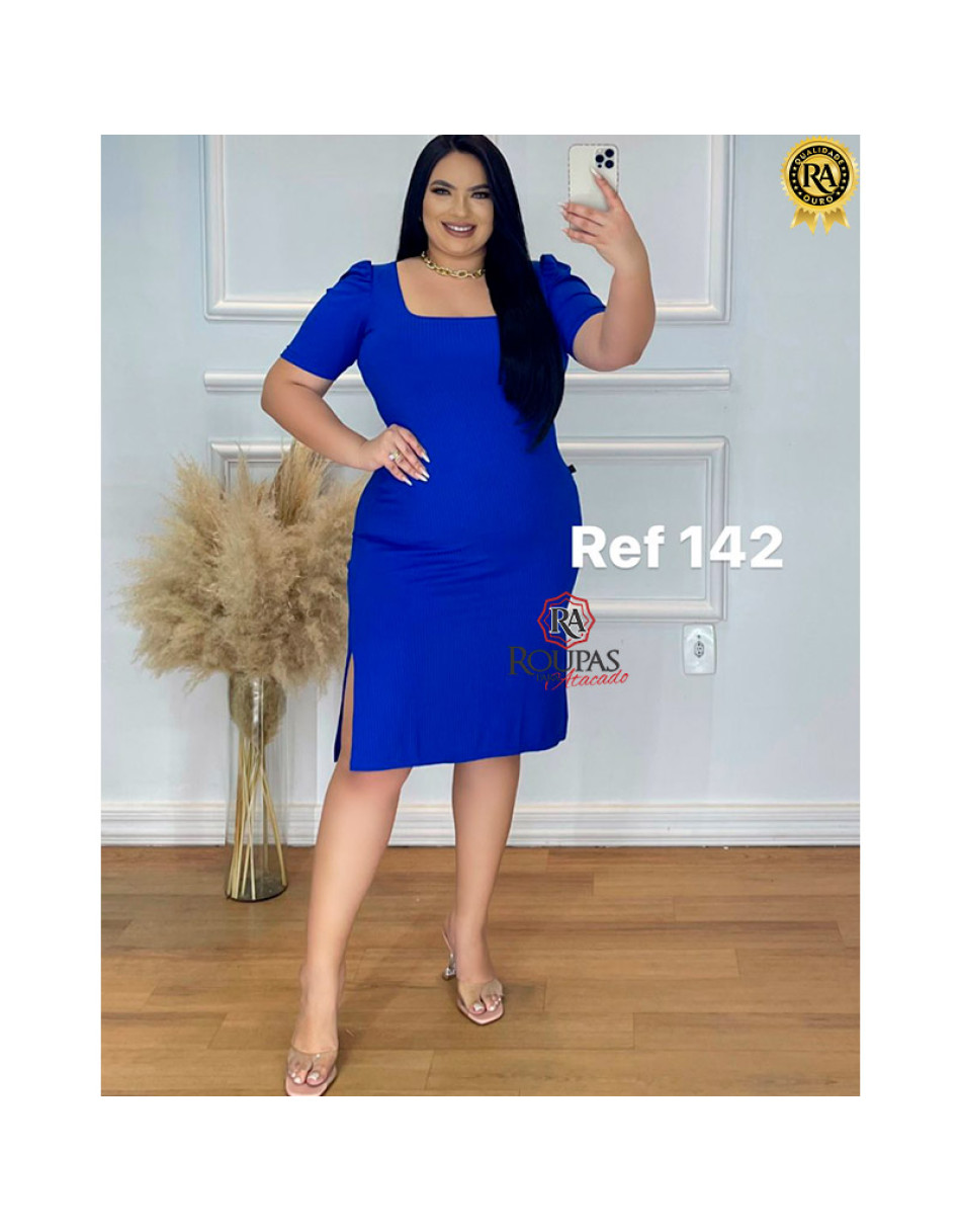 Vestido Canelado Plus Size Moda Evangélica