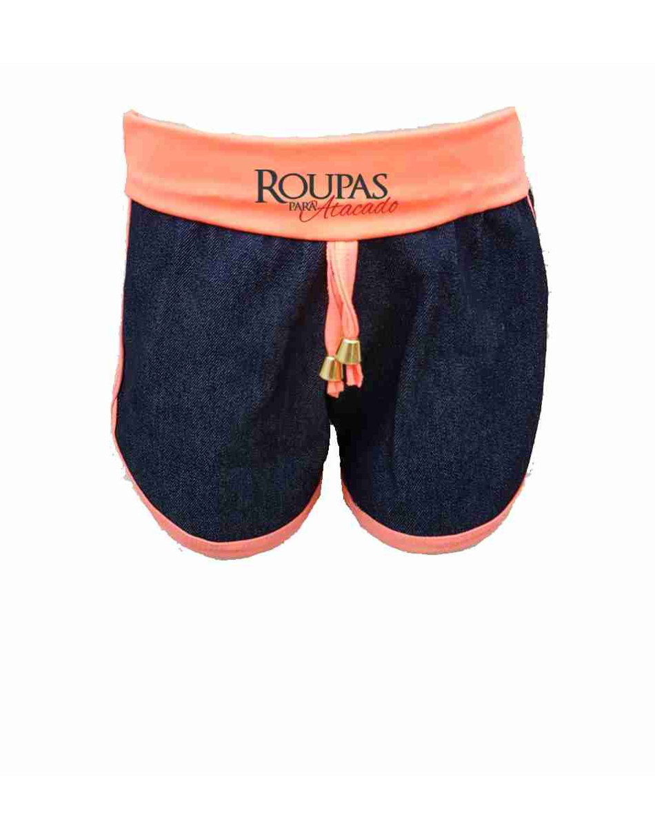 Short Jeans Com Ribana infantil