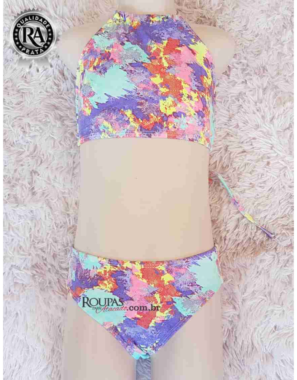 Biquíni Cropped Infantil Estampado