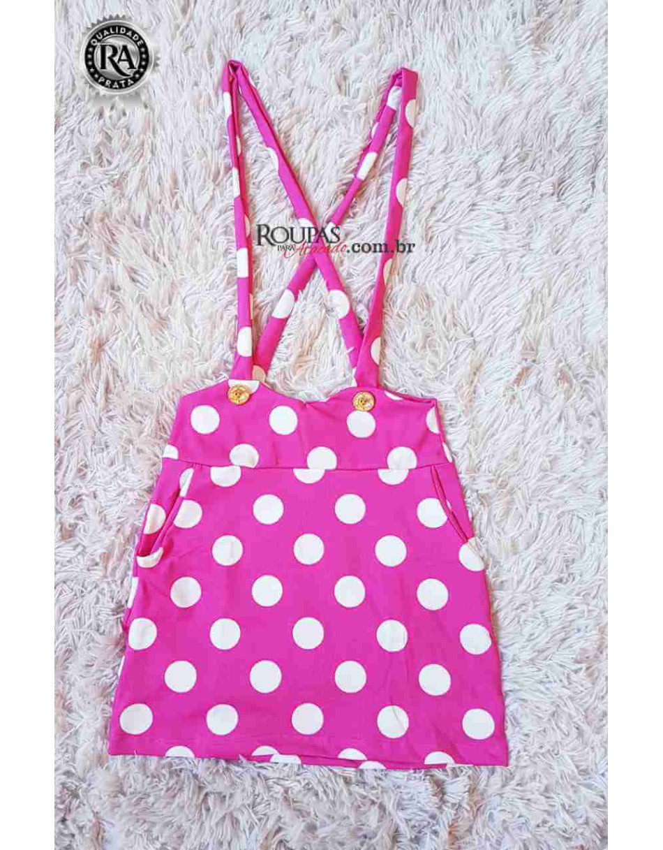 Vestido infantil Salopete em Suplex