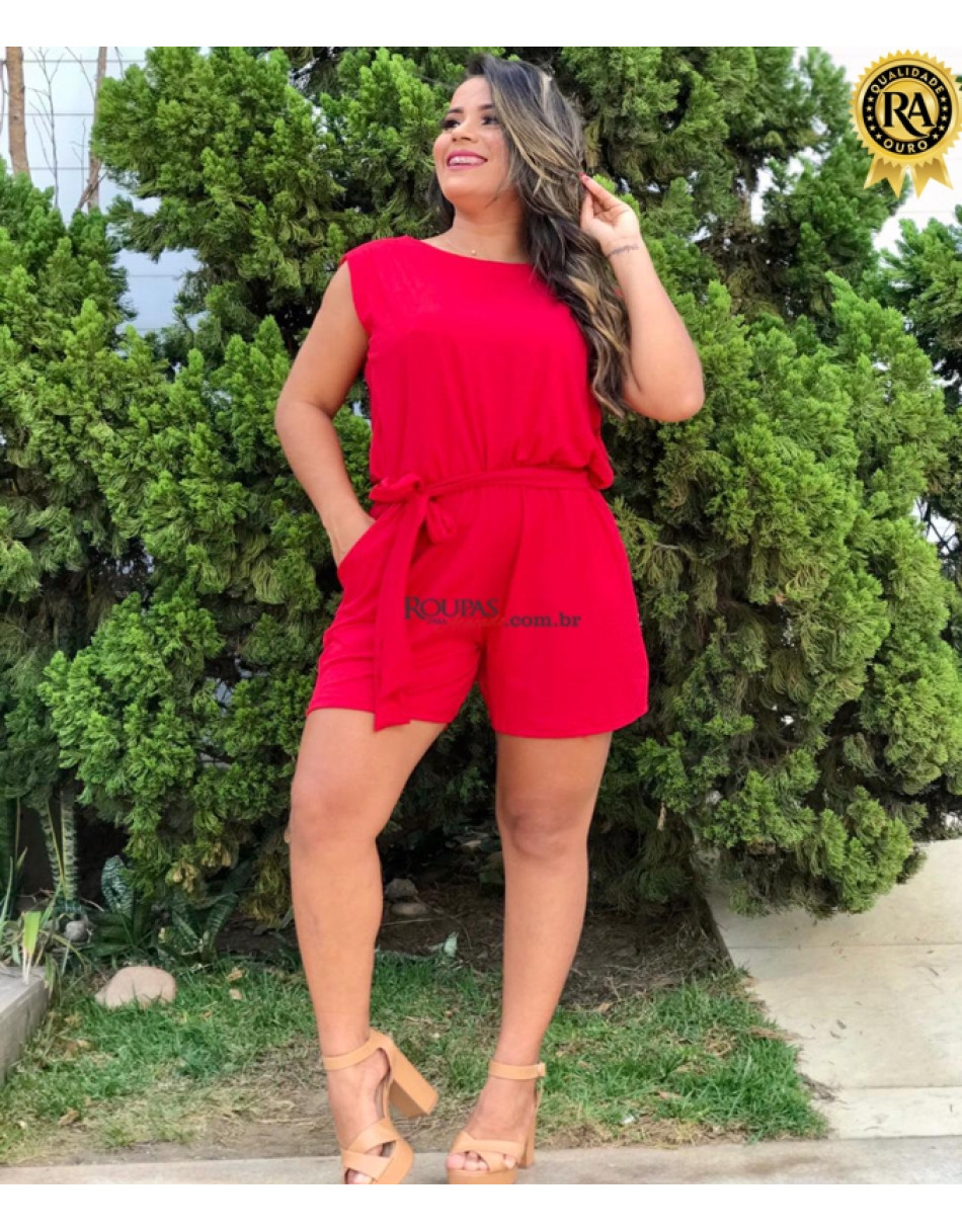Macaquinho Feminino Kamila Com Bolso