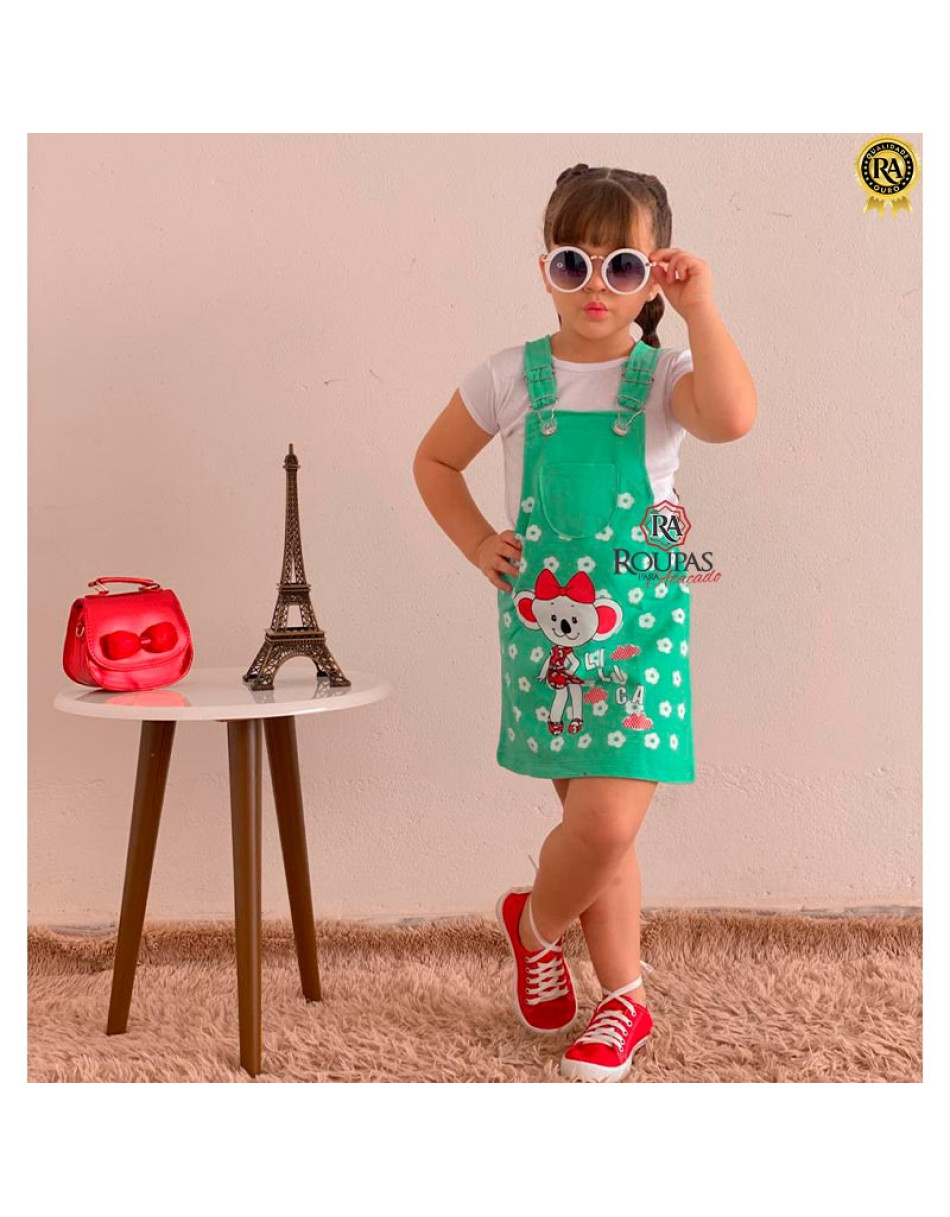 Conjunto Infantil Blusa E Jardineira Ester