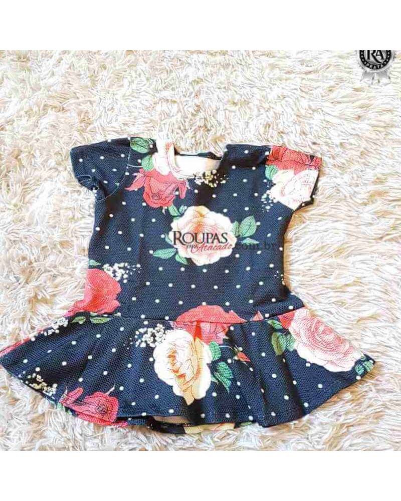 Blusa Peplum Infantil Estampada