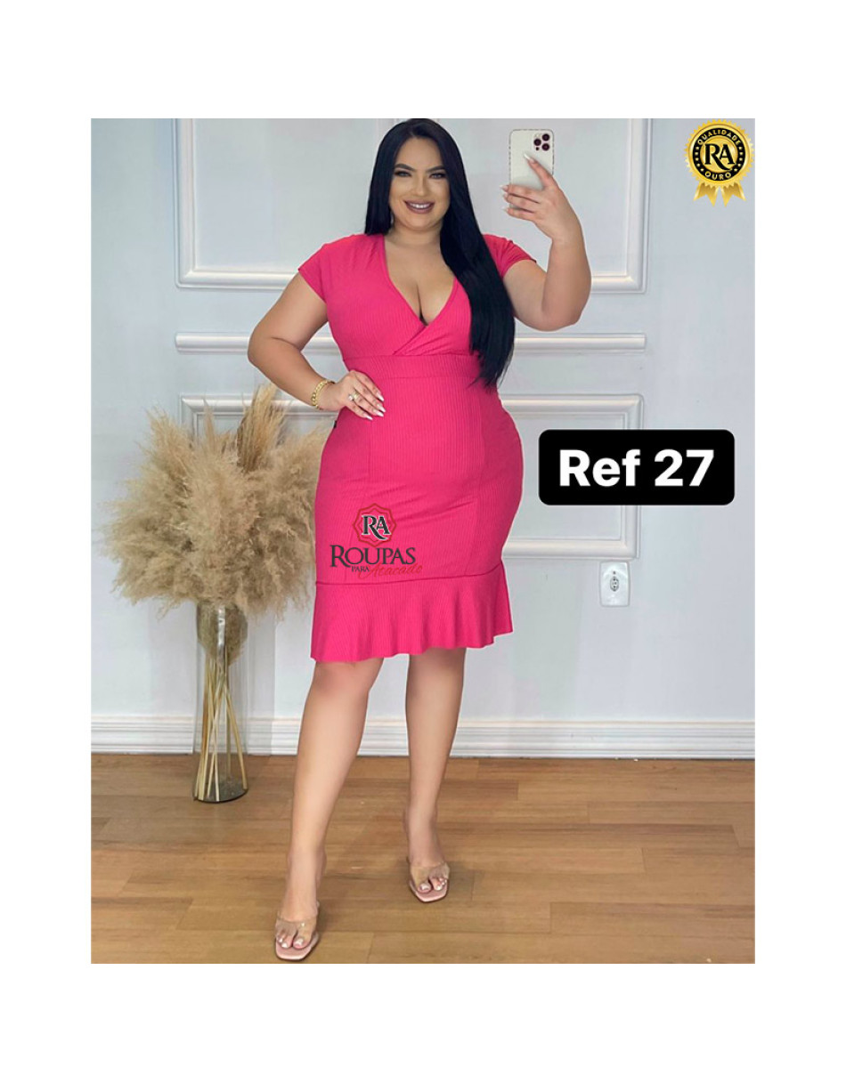 Vestido Canelado Plus Size Moda Evangélica