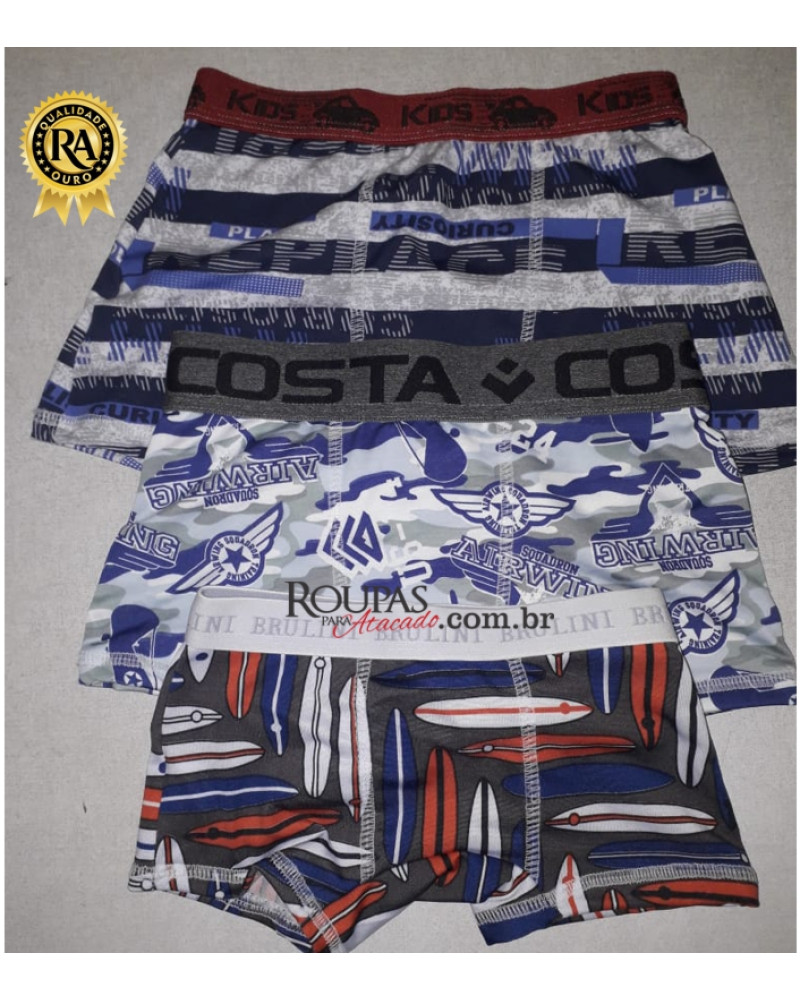 Cueca Boxer Infantil Microfibra