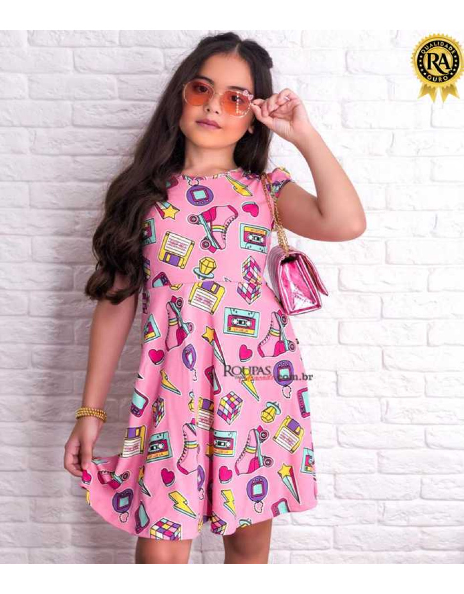 Vestido Infantil Mikaelly Em Fio Torcido 