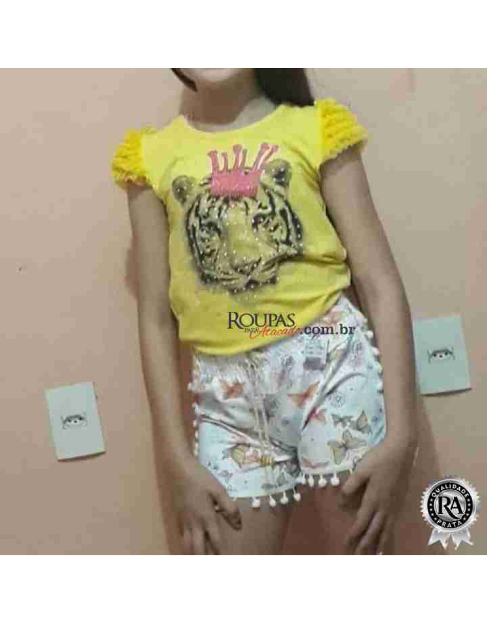 Short Infantil Com Bolinhas