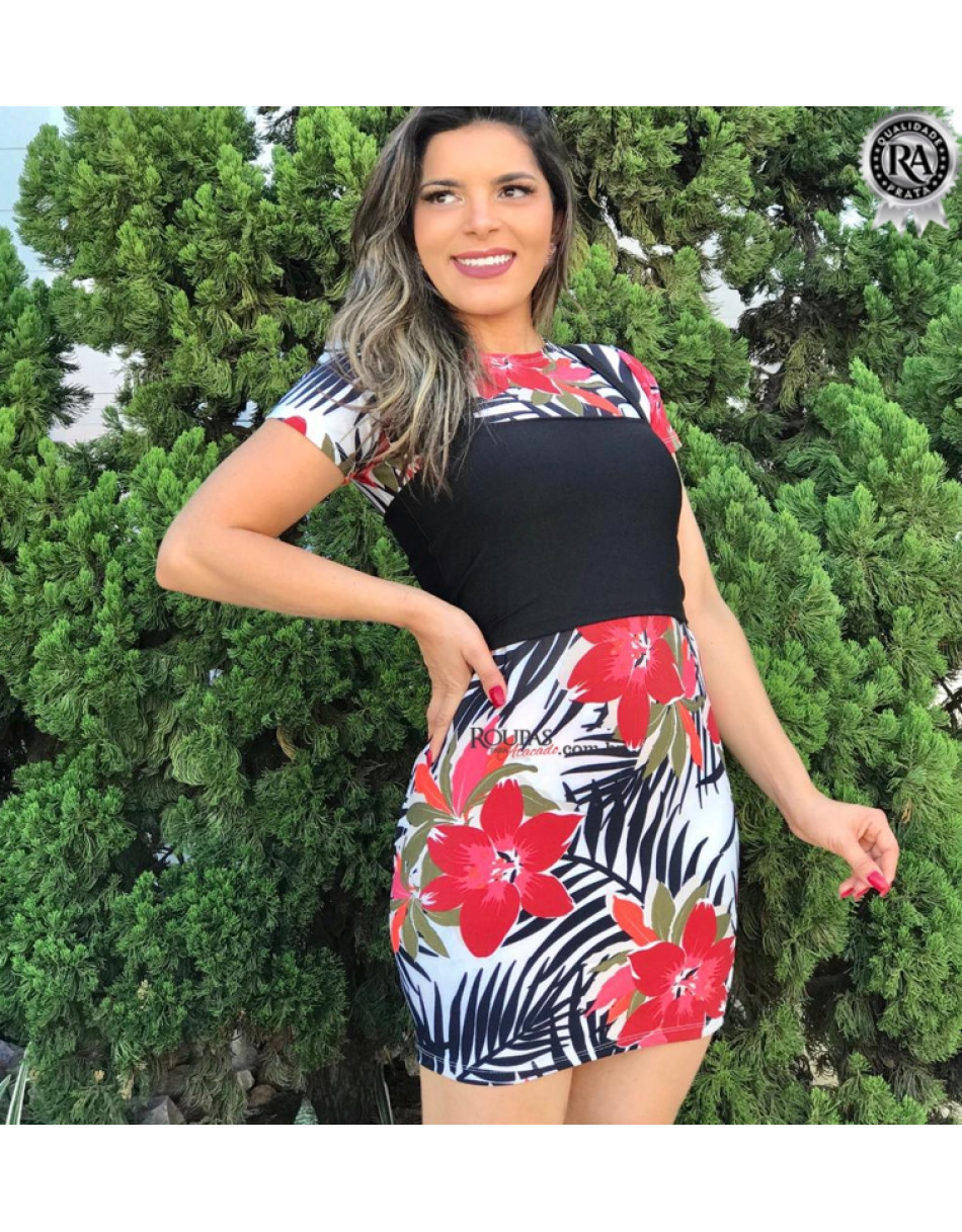 Vestido Com Cropped Sobreposição