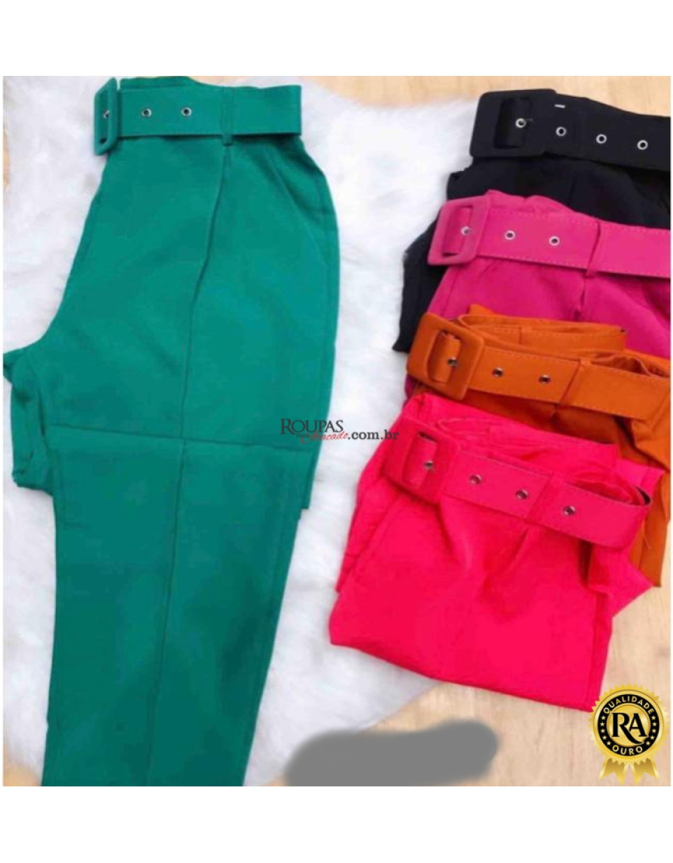 Calça Feminina Alfaiataria Com Cinto 