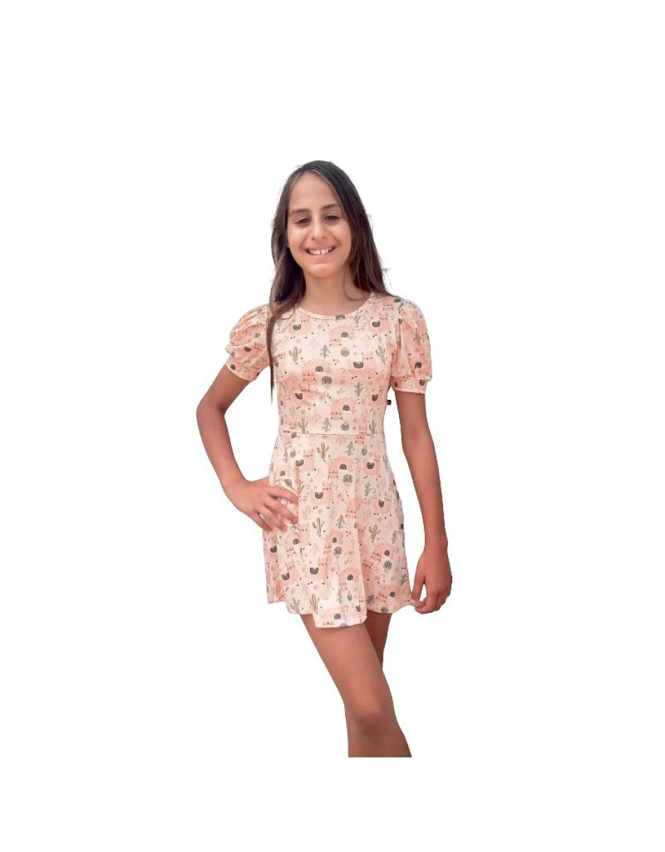 Vestido Juvenil Estampado Em Summerplex