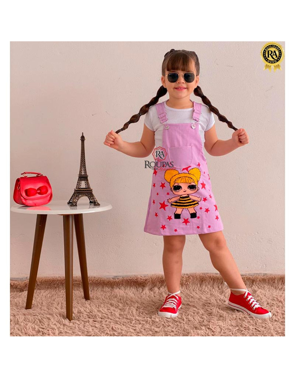 Conjunto Infantil Blusa E Jardineira Ester