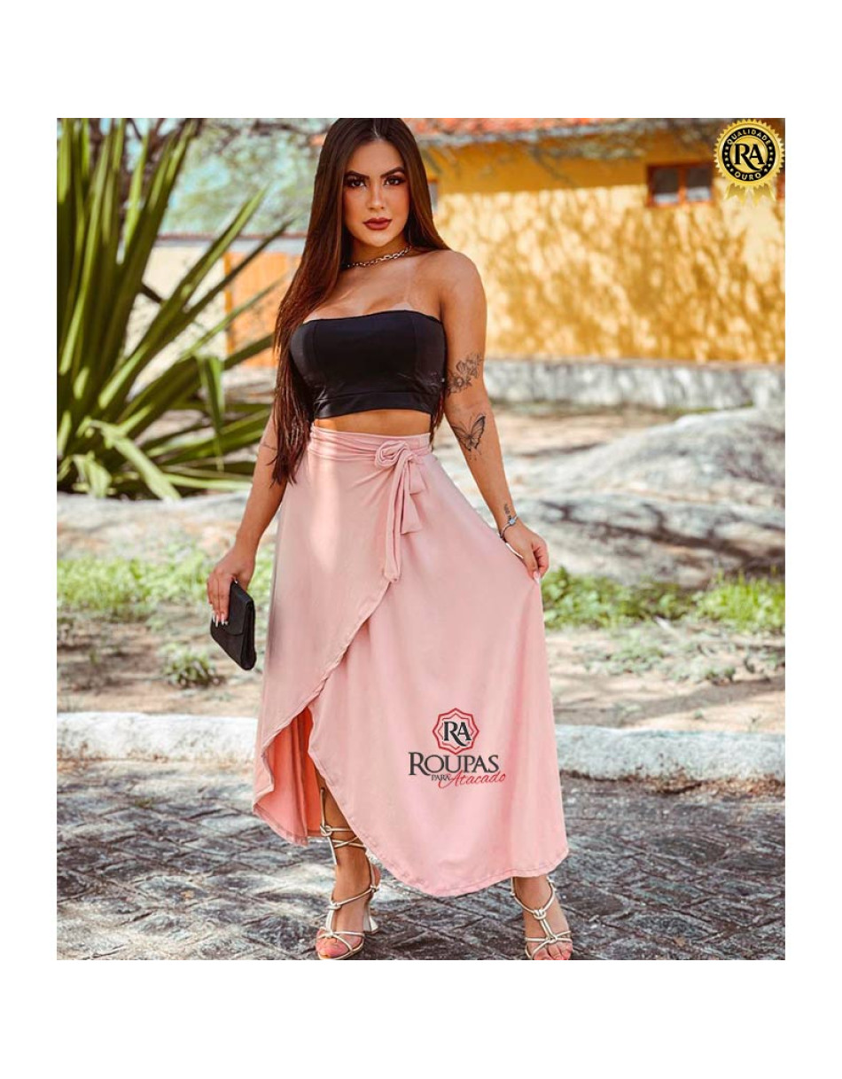 Saia Feminina Midi Envelope 