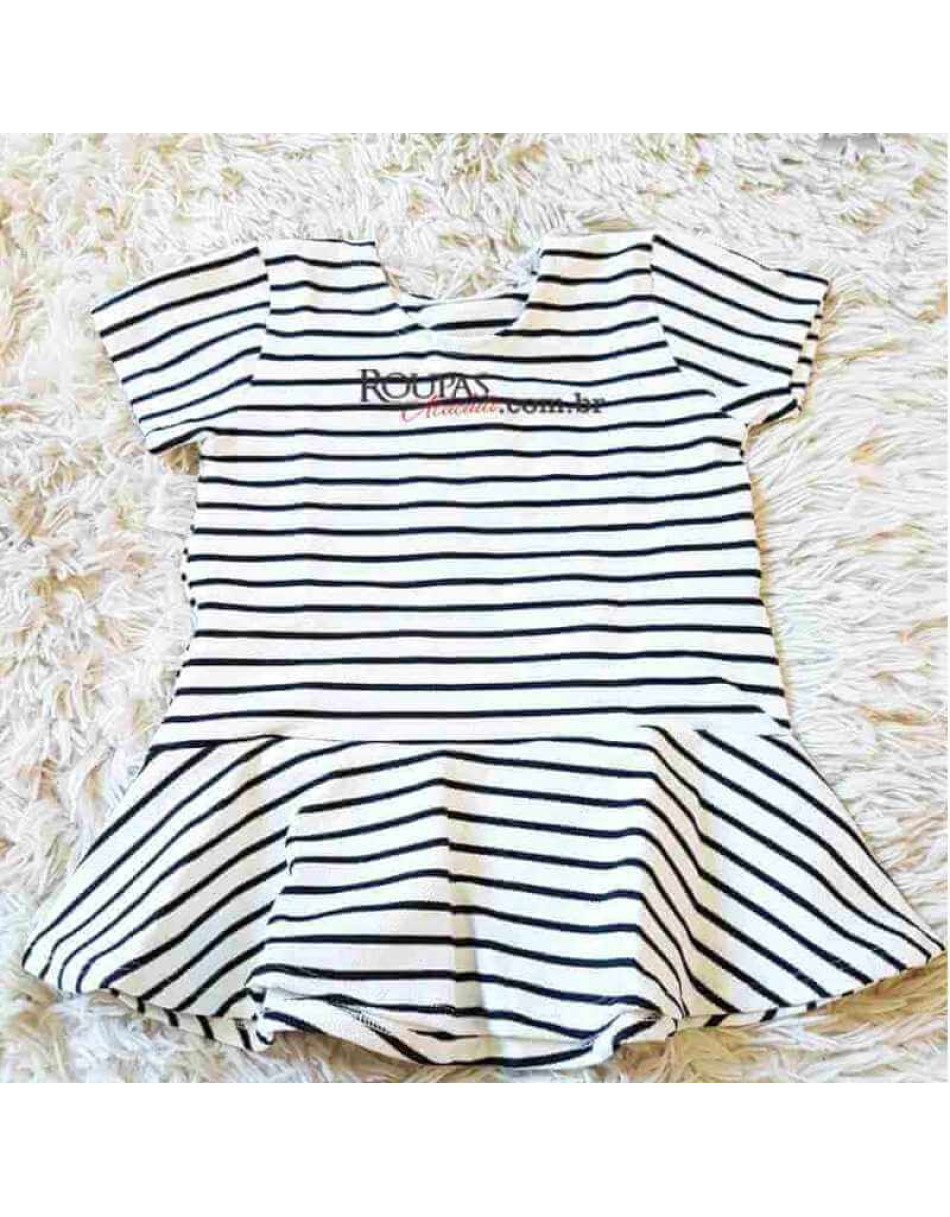 Blusa Peplum Infantil Estampada