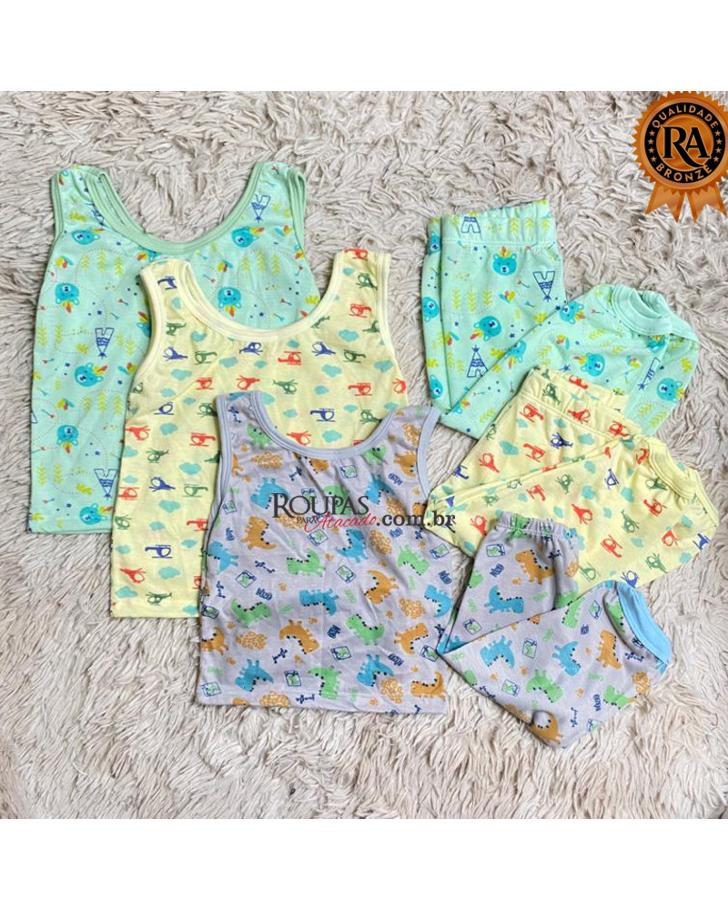 Pijama Regata Menino Em Malha Fria