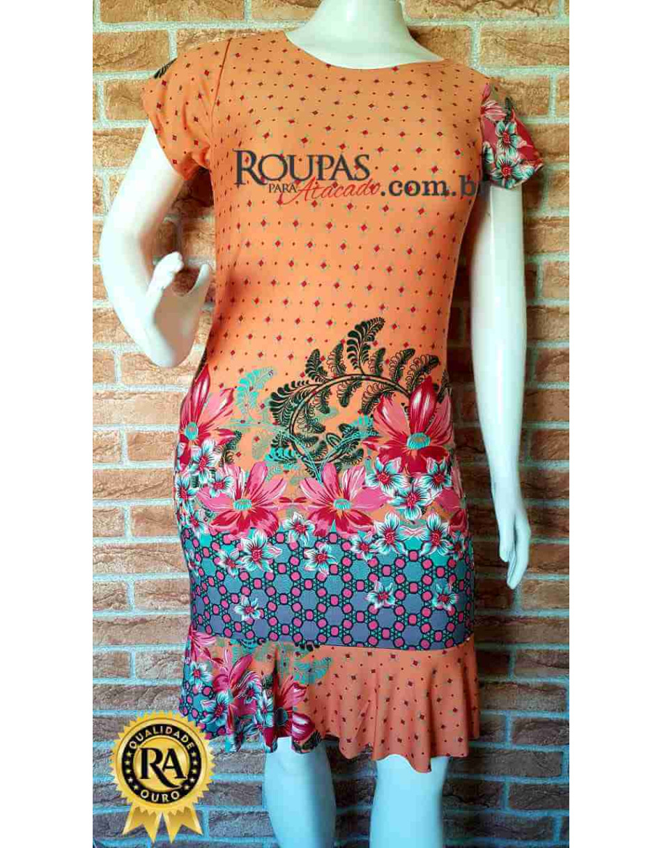 Vestido Feminino G Estampado Barrado Varios Modelo