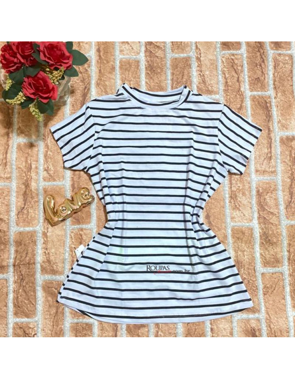 Blusa T-shirt Feminina Listrada