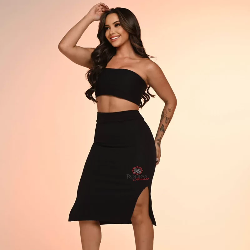 Conjunto Feminino Saia Ribana
