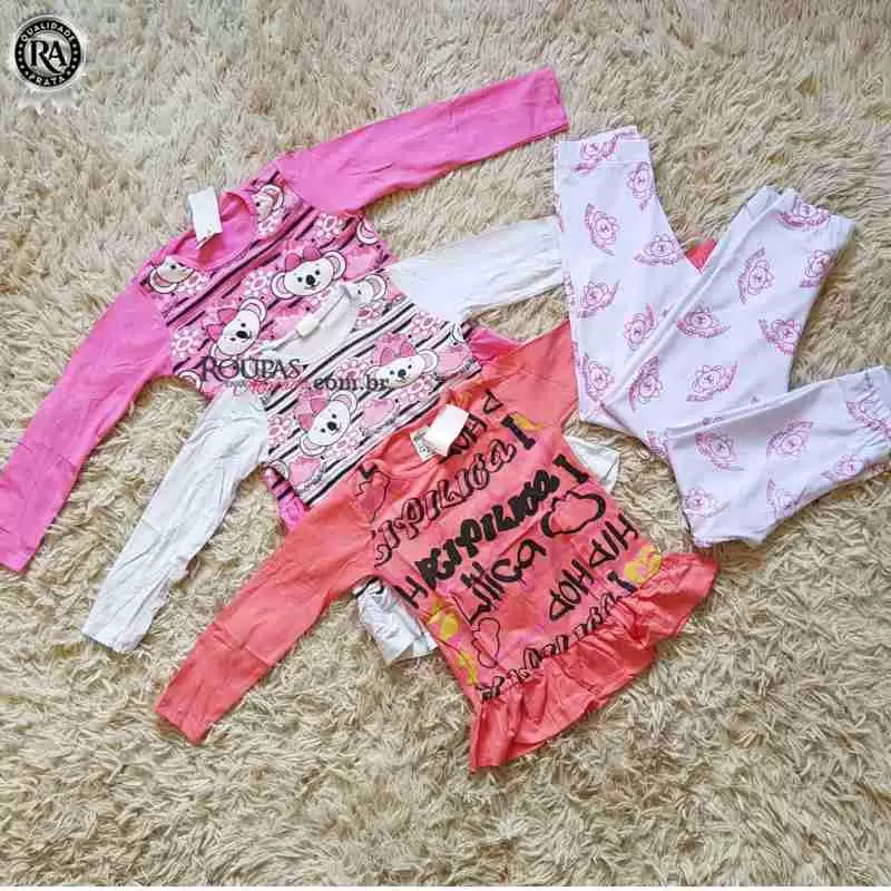 Conjunto Blusa e Calça Legging Infantil 