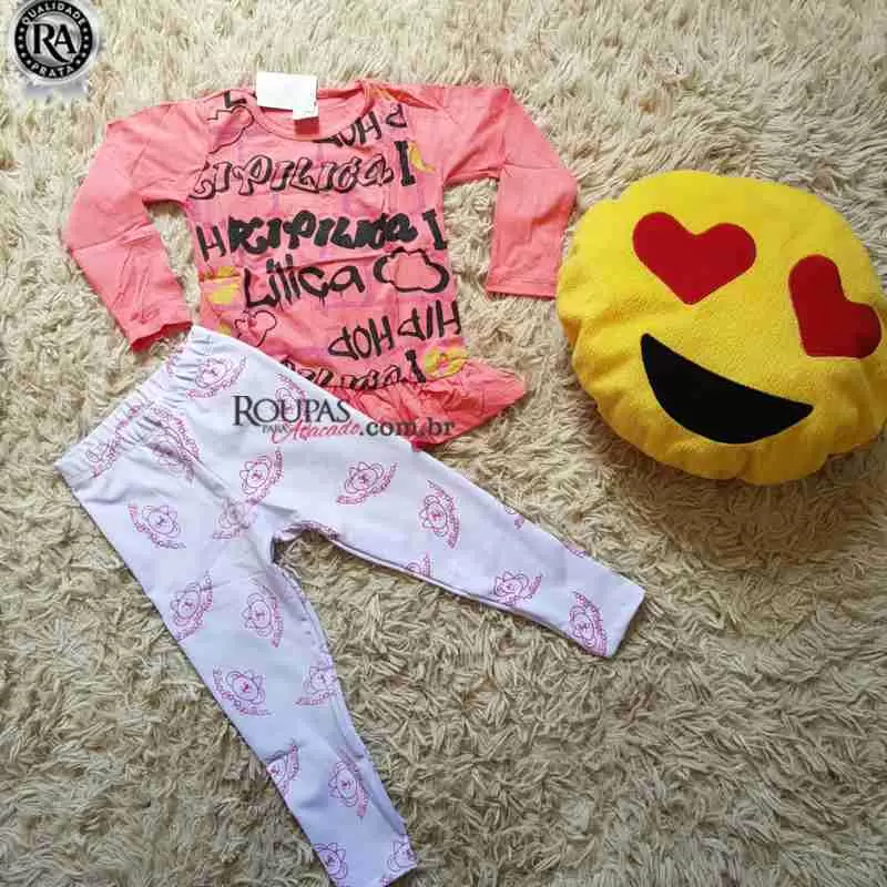 Conjunto Blusa e Calça Legging Infantil 